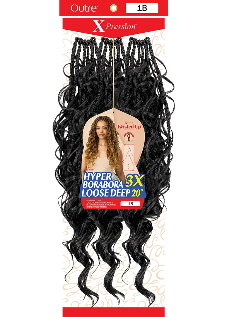 X-pression – Twisted Up – Hyper Borabora Loose Deep 20″ 3x - Image 3